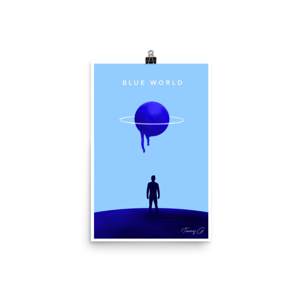 Blue World Premium Luster Poster